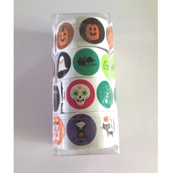 Halloween Skull Stationery Set Spiral Notepad Stickers Pencils Rainbow Glitter - Picture 4 of 8